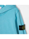 Kids Wappen Patch Hoodie Aqua - STONE ISLAND - BALAAN 5