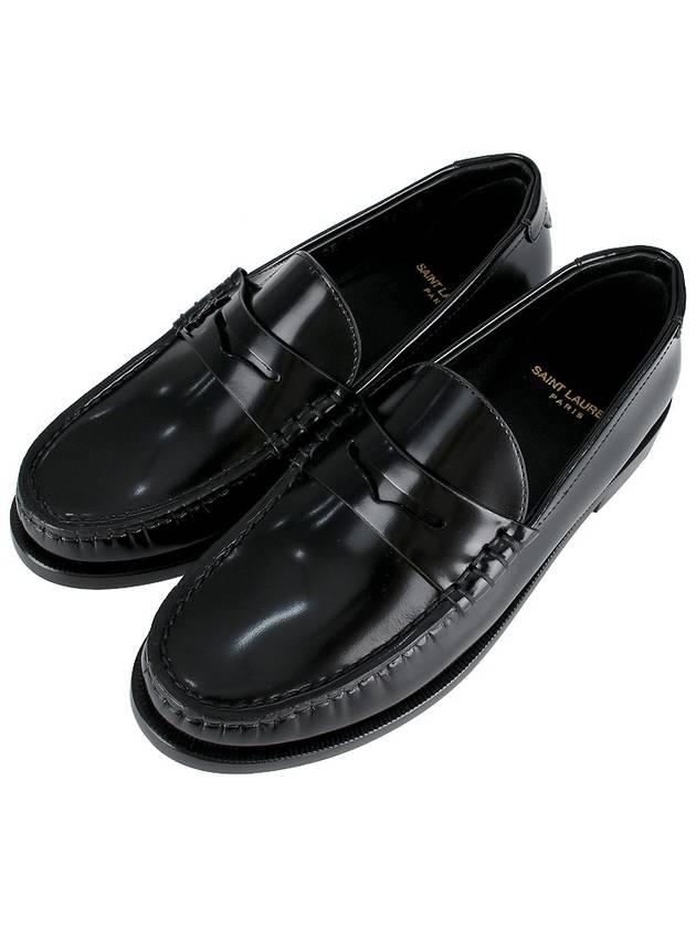 Women's Monogram Le Penny Loafer Black - SAINT LAURENT - BALAAN 3