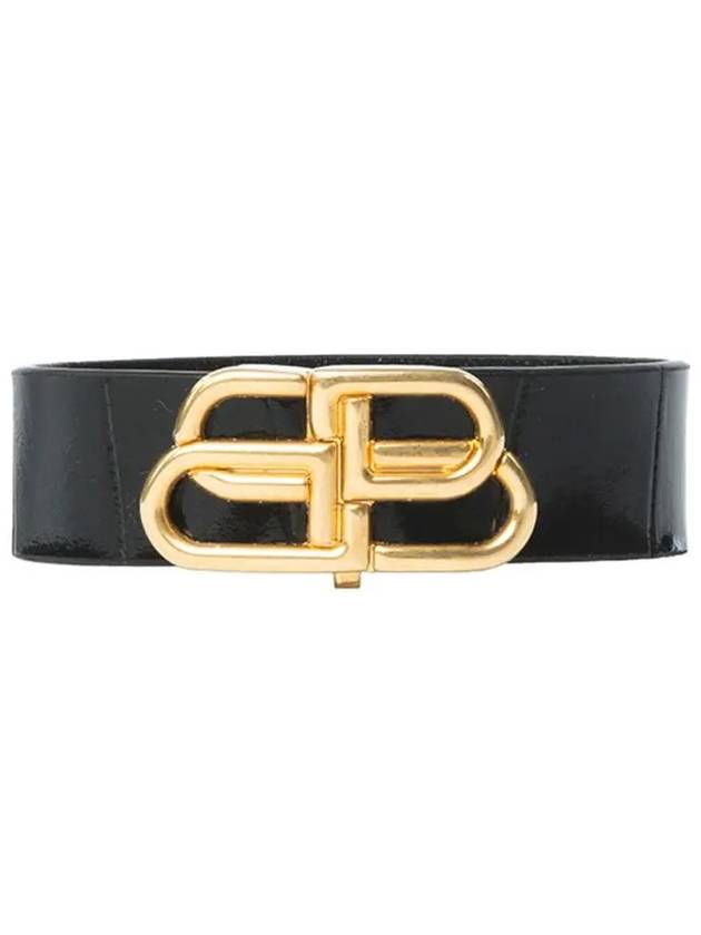 BB Thin Leather Bracelet Black - BALENCIAGA - BALAAN 2