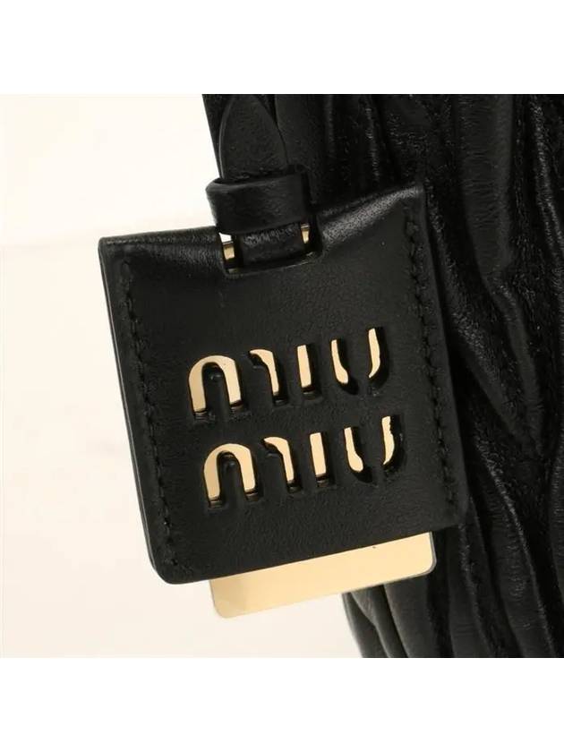 Matelasse Nappa Leather Bucket Bag Black - MIU MIU - BALAAN 8