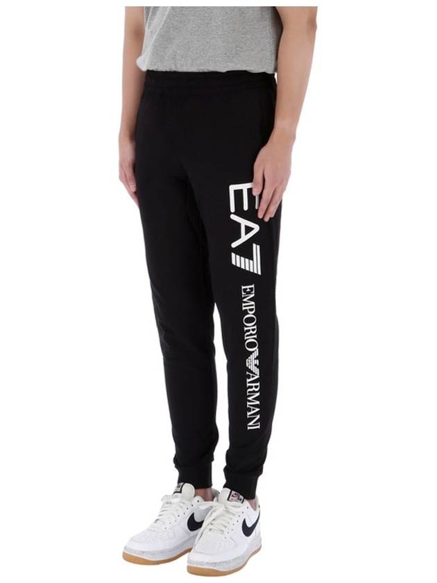 Men's Logo Cotton Track Pants Black - EMPORIO ARMANI - BALAAN 4