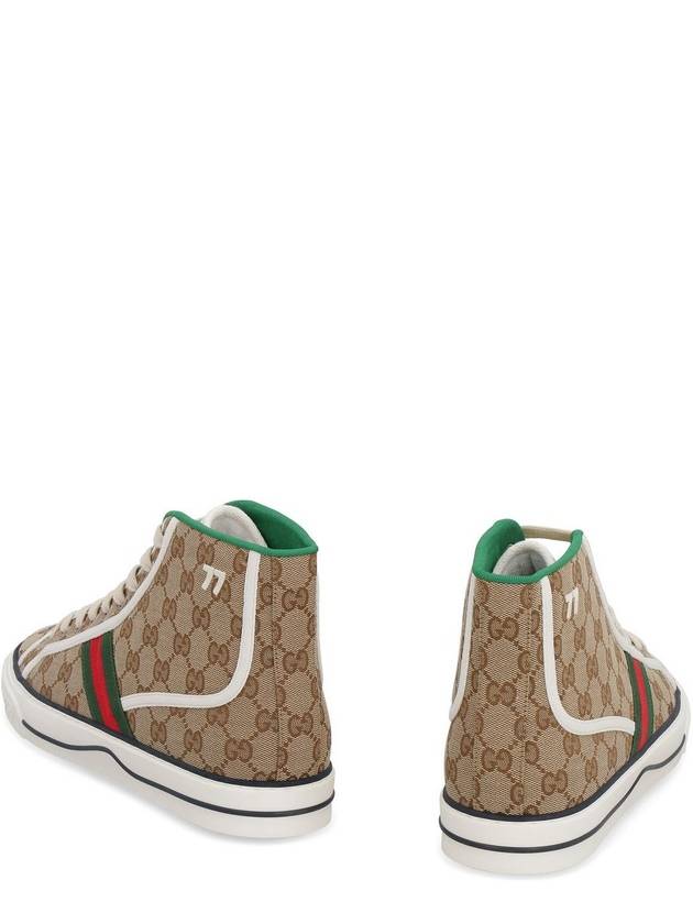 Tennis 1977 GG Canvas High-Top Sneakers Beige - GUCCI - BALAAN 4