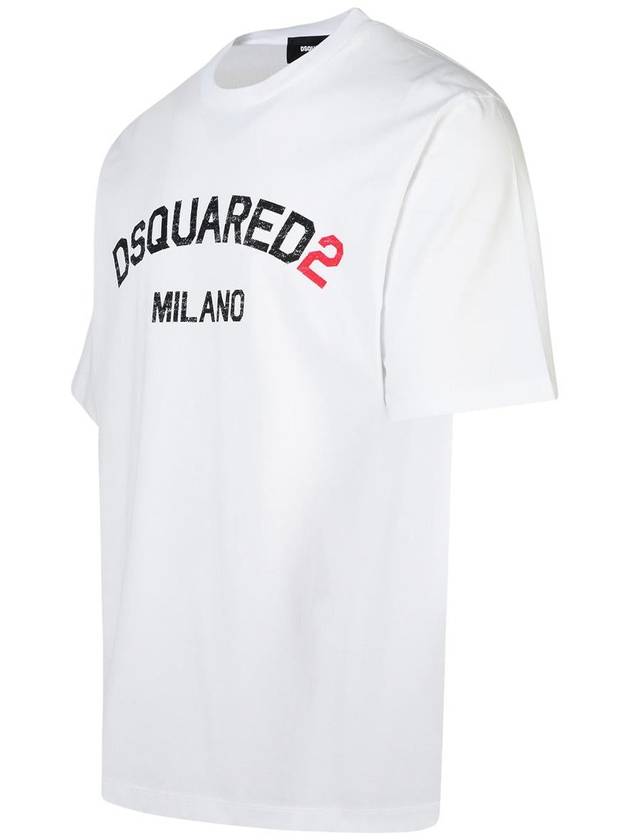 DSQUARED2 'Milan' White Cotton T-Shirt - DSQUARED2 - BALAAN 2