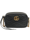 Black Matelasse GG Marmont Gold Mini Cross Bag 448065 - GUCCI - BALAAN 1