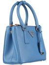 Galleria Saffiano Leather Mini Tote Bag Light Blue - PRADA - BALAAN 5