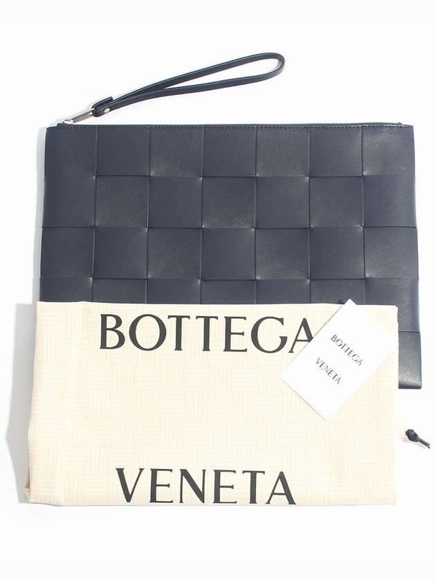 Intrecciato Strap Clutch Dark Navy - BOTTEGA VENETA - BALAAN 7