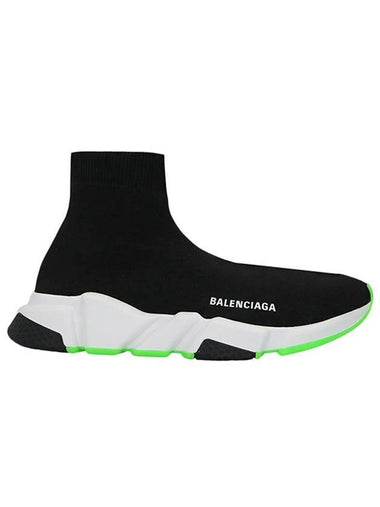 Speed ​​Logo High Top Sneakers Green Black - BALENCIAGA - BALAAN 1