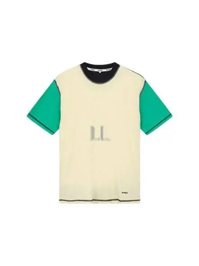 Men's Color Block Overlock Short Sleeve T-Shirt Green - SUNNEI - BALAAN 2