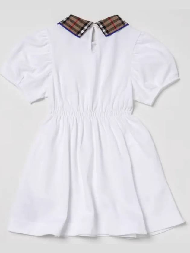 Kids Vintage Check Collar Dress White - BURBERRY - BALAAN 3