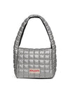 Biscuit Flap Big Nugget Shoulder Bag Metal Grey Silver - RHEEMIN - BALAAN 1