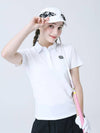 Moisture Absorbing Quick-drying Functional Embossed White Short Sleeve T-Shirt DO3232TS17 - DOYOUKNOWMC GOLF WEAR - BALAAN 3