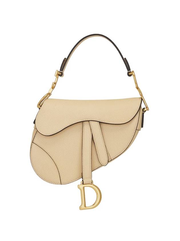 Saddle Grained Calfskin Shoulder Bag Beige - DIOR - BALAAN 1