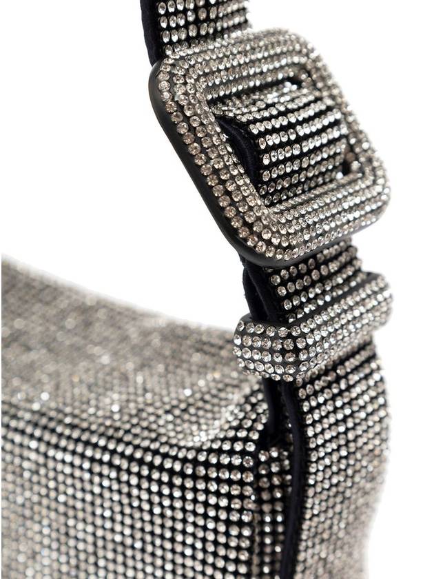 'Vitty La Mignon' Silver Shoulder Bag With Gem Embellishment In Rhinestone Mesh Woman - BENEDETTA BRUZZICHES - BALAAN 4