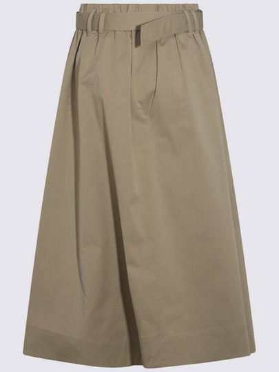 Brunello Cucinelli Beige Cotton Skirt - BRUNELLO CUCINELLI - BALAAN 2