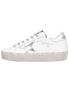 Hi Star White Metallic Silver Heel Tab Sneakers - GOLDEN GOOSE - BALAAN 4