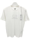 Tonal Logo Short Sleeve T-Shirt White - CP COMPANY - BALAAN 2