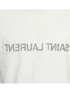 Reverse Logo Print Cotton Short Sleeve T-Shirt White - SAINT LAURENT - BALAAN 9