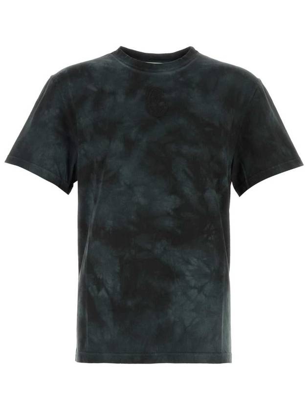 Embroidered Skull Tie Dye Short Sleeve T-Shirt Black - ALEXANDER MCQUEEN - BALAAN 2