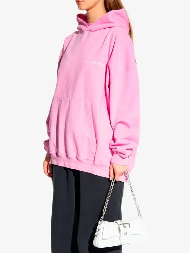 Logo Print Hoodie Pink - BALENCIAGA - BALAAN 4