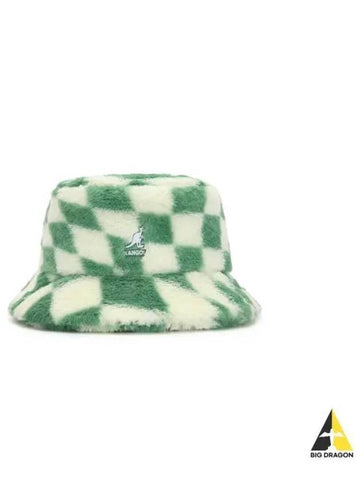 Pouf Bucket 4370 Green Check - KANGOL - BALAAN 1