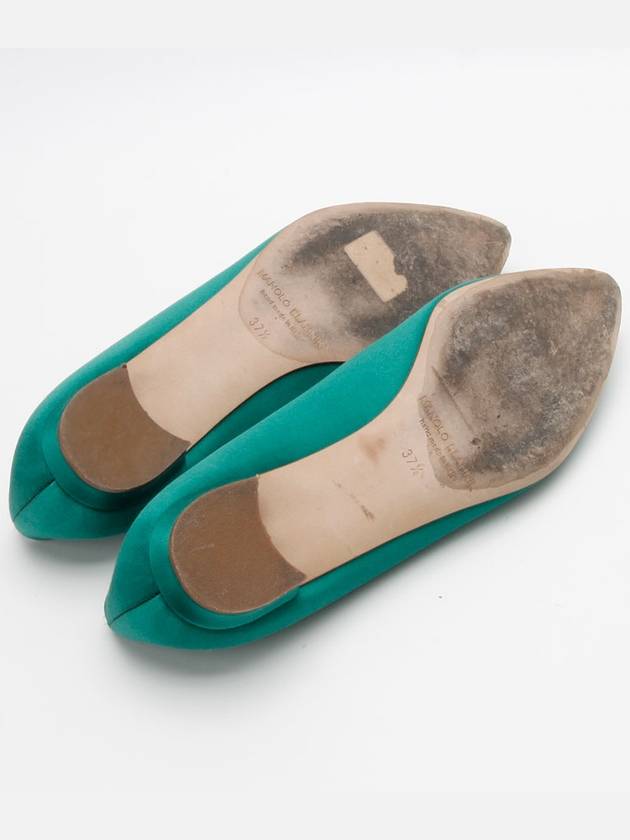 Hangisi Satin Jewel Flat Green 1224hva - MANOLO BLAHNIK - BALAAN 6