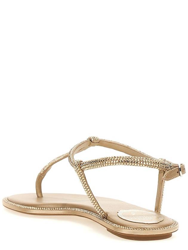 René Caovilla Diana Thong Low Sandals With Crystals 10 Shoes - RENE CAOVILLA - BALAAN 3