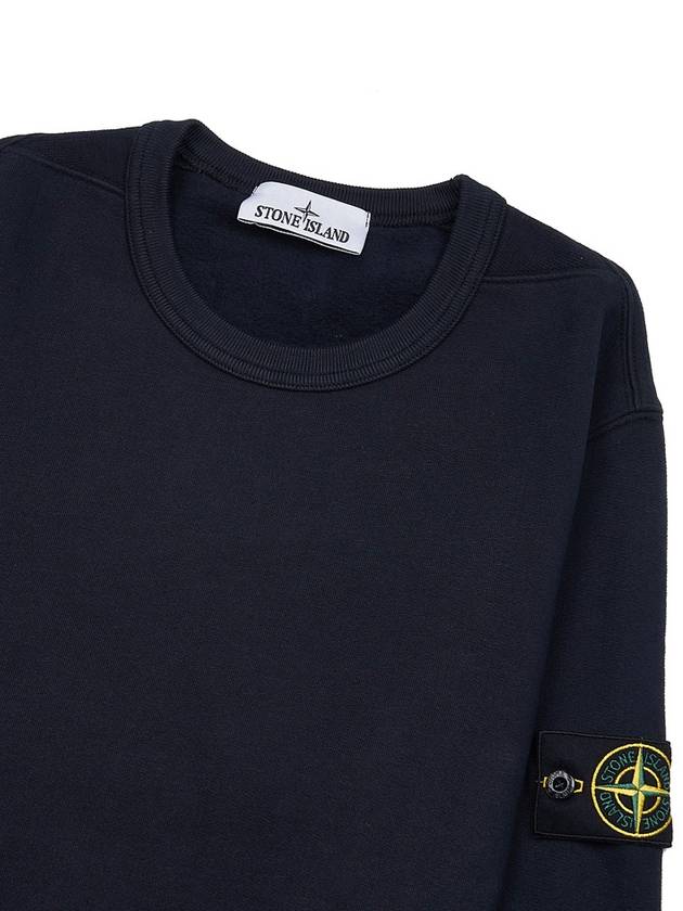 Wappen Patch Crew Neck Cotton Sweatshirt Navy - STONE ISLAND - BALAAN 4