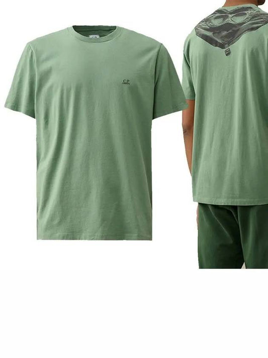 Bag Goggle Printing T Shirt Green 16CMTS044A 005100W 626 - CP COMPANY - BALAAN 1