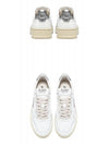 Medalist Leather Metal Silver Tab Low Top Sneakers White - AUTRY - BALAAN 6