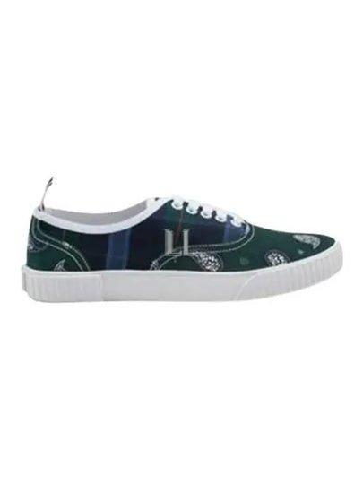 Tartan Paisley Twill Heritage Men's Low Top Sneakers - THOM BROWNE - BALAAN 2