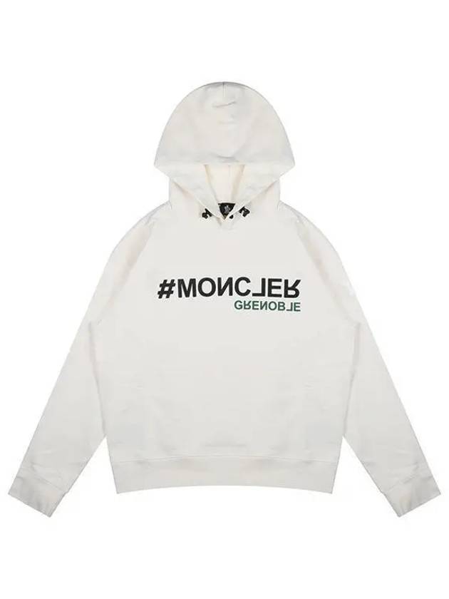 Logo Hoodie White - MONCLER - BALAAN 2