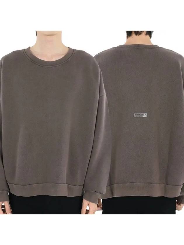 Crew Neck Sweatshirt Dark Brown - ACNE STUDIOS - BALAAN 3