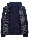 Logo Cotton Zip Up Hoodie Navy - MONCLER - BALAAN 11