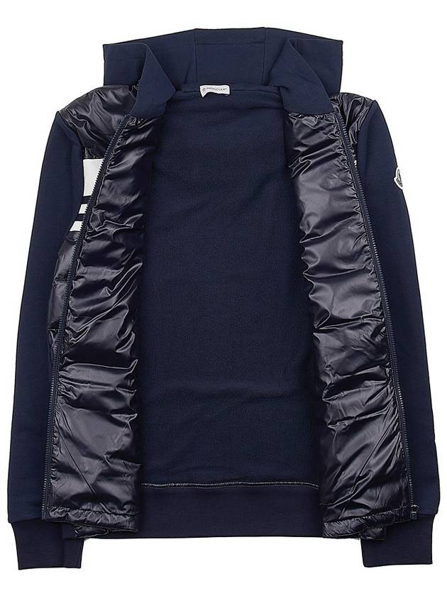 Logo Cotton Zip Up Hoodie Navy - MONCLER - BALAAN 11