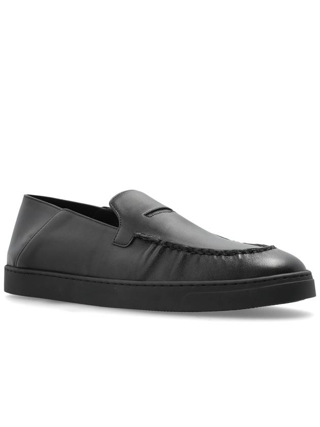 Giorgio Armani Leather Shoes, Men's, Black - GIORGIO ARMANI - BALAAN 4