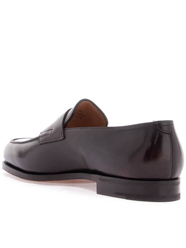 dark brown leather oxford shoes with tapered design - JOHN LOBB - BALAAN 3