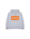 Box Logo Print Hoodie Orange Grey - MSGM - BALAAN 1