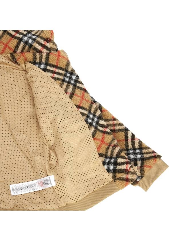 Kids Vintage Check Hooded Fleece Jacket Archive Beige - BURBERRY - BALAAN 10