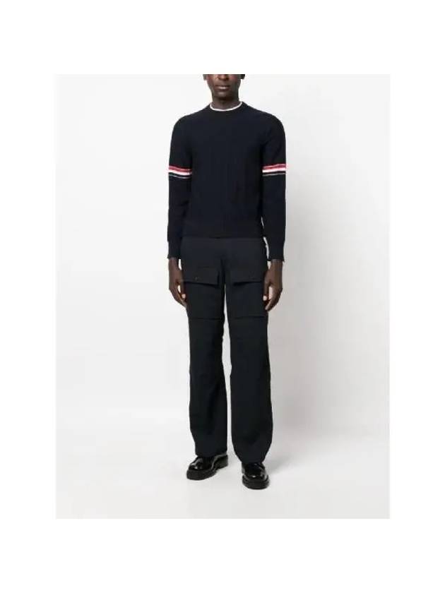 Wool Relaxed Pullover Knit Top Navy - THOM BROWNE - BALAAN 5