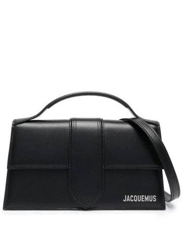 Le Grand Bambino Leather Tote Bag Black Silver - JACQUEMUS - BALAAN 1