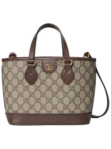 Ophidia mini tote bag beige ebony GG 811716K9GSG8358 - GUCCI - BALAAN 1