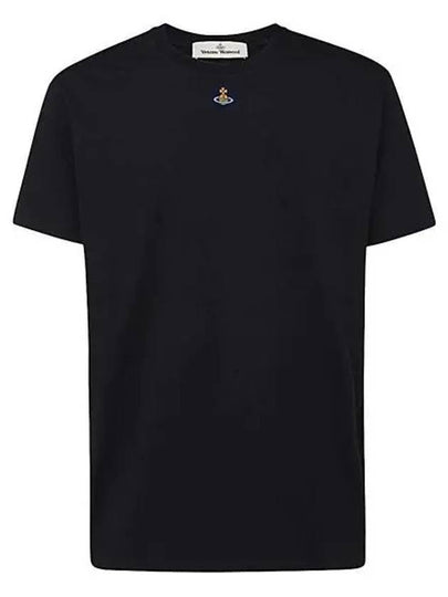 Embroided ORB Peru Short Sleeve T-Shirt Black - VIVIENNE WESTWOOD - BALAAN 2