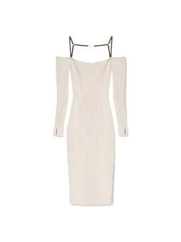 Jacquemus One Piece La Robe Sierra Midi Dress Beige - JACQUEMUS - BALAAN 1