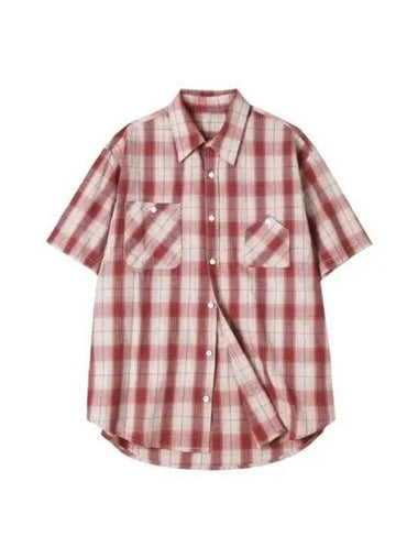 cig plaid 2 pocket work shirt red - KND - BALAAN 1