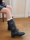 Basic Three Buckle Middle Boots HA2379 - HALTEALLEZ - BALAAN 1