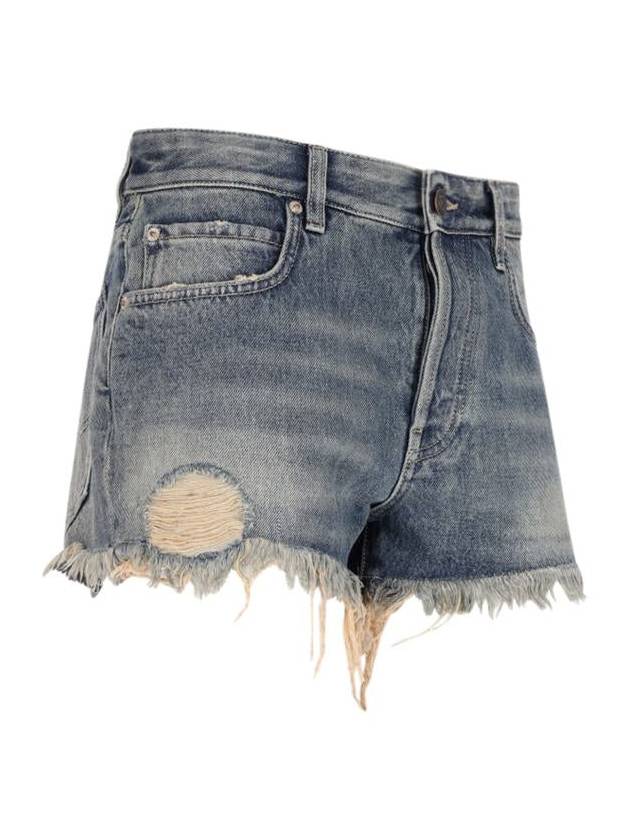 Back logo patch denim shorts blue - BALENCIAGA - BALAAN 4