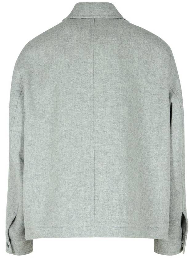 Versace Grey Wool Jacket - VERSACE - BALAAN 3