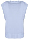 Cotton Rope Vest Poder Blue - GANNI - BALAAN 3