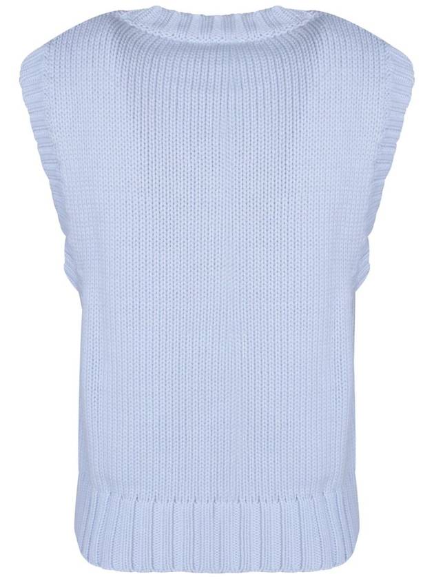 Cotton Rope Vest Poder Blue - GANNI - BALAAN 3