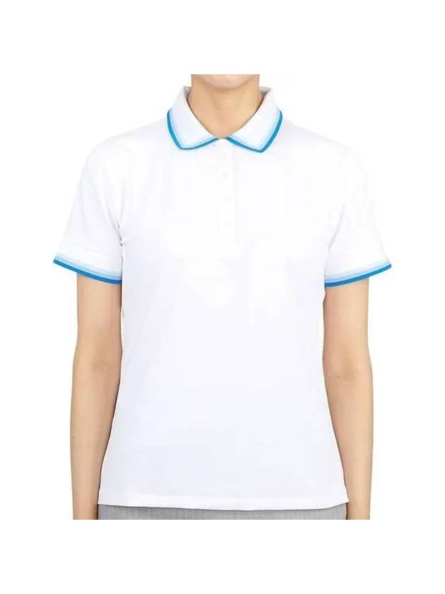 Women's Gradient Golf Short Sleeve PK Shirt Snow - G/FORE - BALAAN 1